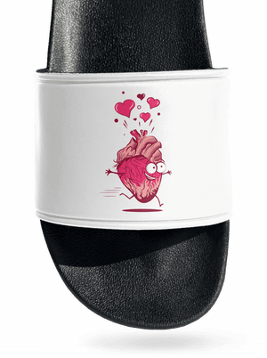 Szerelmes szívek papucs White