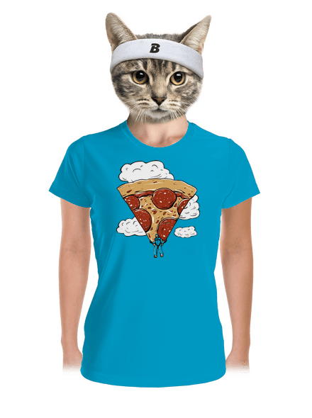 Pizza ejtőernyős női sportpóló Blue Atol