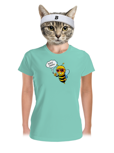Bee happy női sportpóló Mint Mal