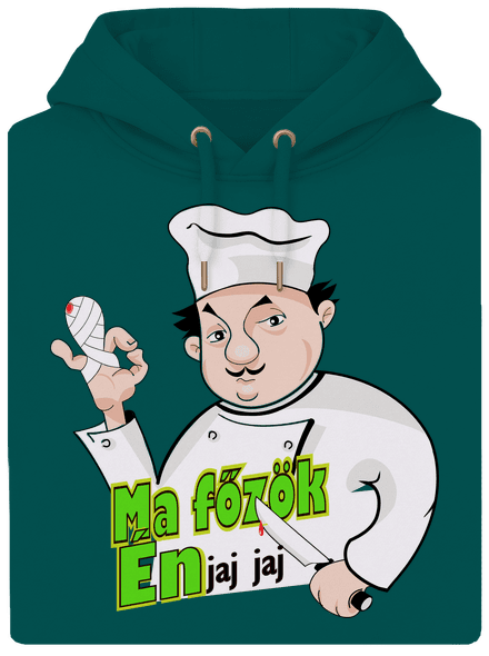 Ma főzök én unisex prémium pulóver Emerald Green