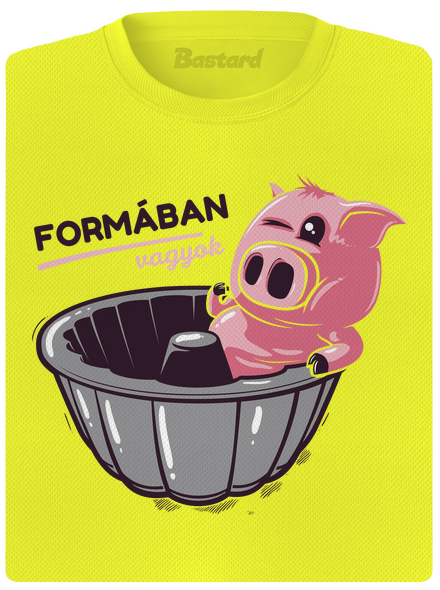Formában női sportpóló Neon Yellow