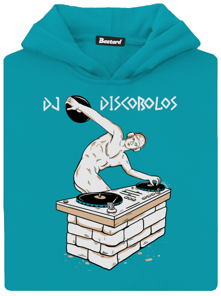DJ Discobolos gyerek kenguruzsebes pulóver Hawaiian Blue