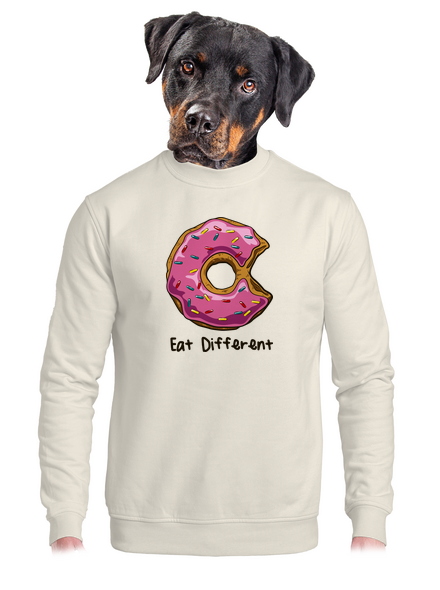 Eat different unisex crewneck Off White