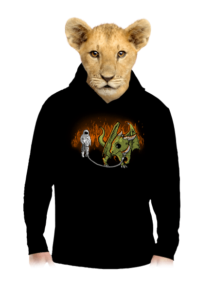 Sétál a sárkány gyerek kenguruzsebes pulóver Black