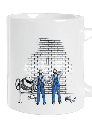 Kőművesek nagy bögre White