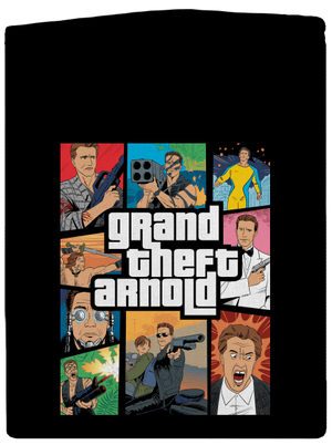 Grand Theft Arnold cipzáras férfi pulóver Black