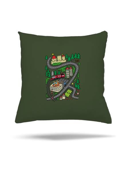 Úton párna Olive Green