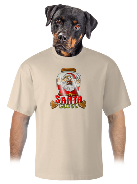 Santa Close unisex túlméretezett póló Almond