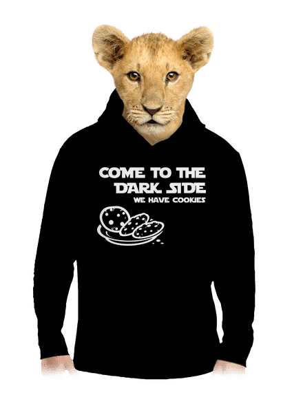 Come to the dark side gyerek kenguruzsebes pulóver Black