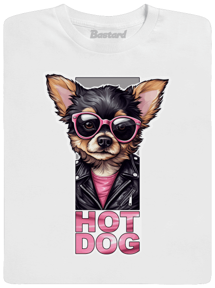 Very hot dog férfi hosszú ujjú póló White