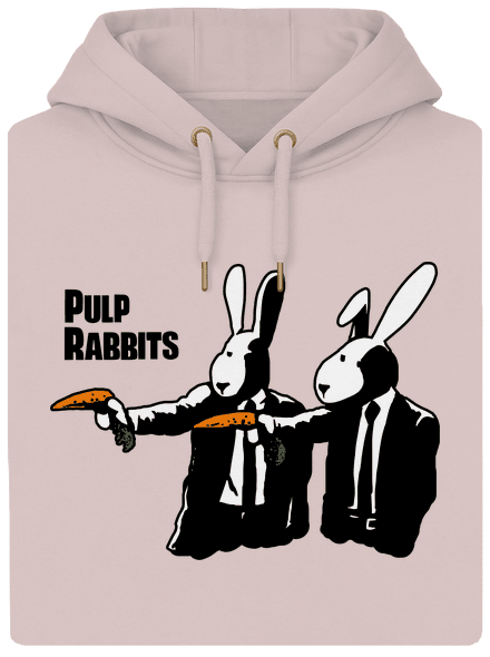 Pulp Rabbits unisex prémium pulóver Rose Chalk