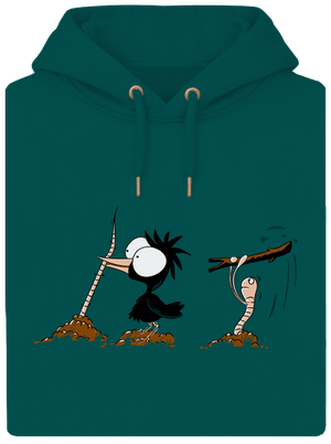 Vigyázz melyik végét fogod unisex prémium pulóver Emerald Green