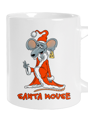 Santa mouse nagy bögre White