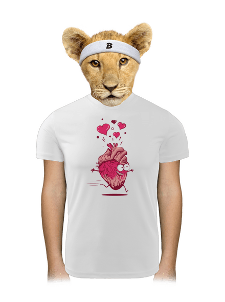 Szerelmes szívek gyerek sport póló White