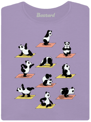 Panda jóga női póló elasztikus alsó szegéllyel Lavender