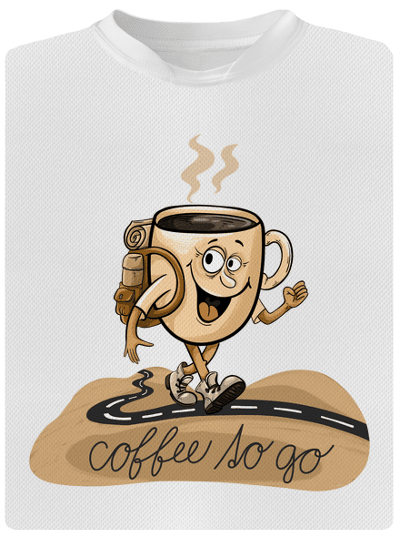 Coffee to go férfi sportpóló White