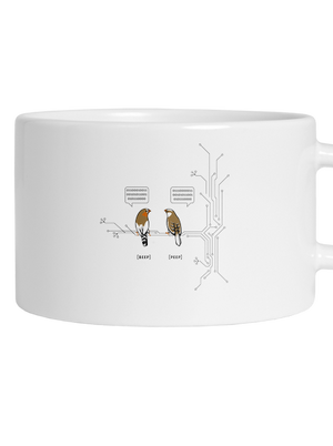 Beep and Peep macaron bögre White