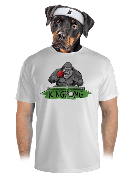King pong férfi sportpóló White