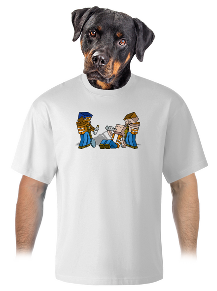 Real Minecraft unisex túlméretezett póló White