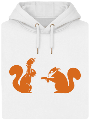 Mókusok unisex prémium pulóver Snowwhite