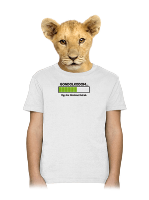 Gondolkodom gyerek póló White