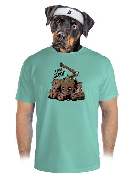 I Am Groot férfi sportpóló Mint Mal