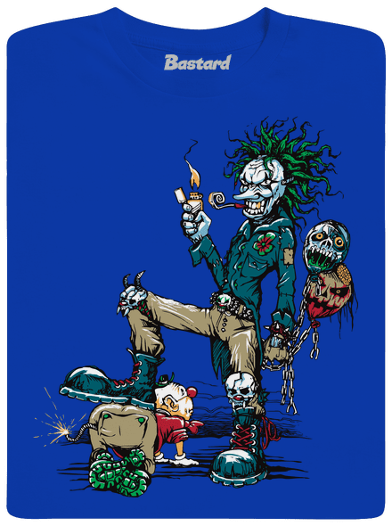Evil clown férfi hosszú ujjú póló Royal Blue