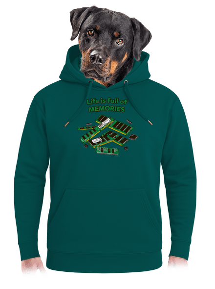 Memóriában tárolva unisex prémium pulóver Emerald Green