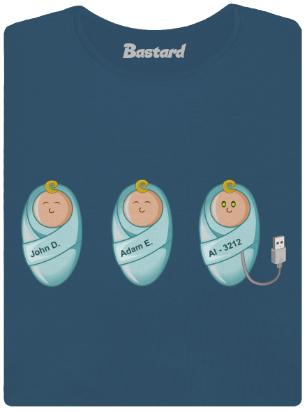 AI baby prémium női póló Petrol Blue