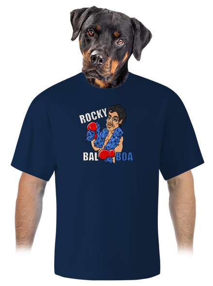 Rocky Bal boa unisex túlméretezett póló Midnight Blue