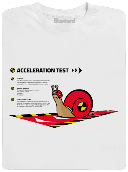 Snail test férfi hosszú ujjú póló White