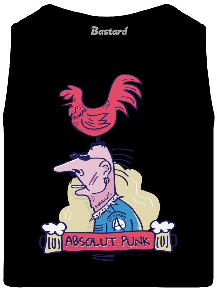 Absolut Punk férfi trikó Black