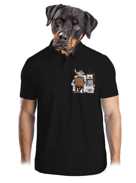 TV News férfi pólóingek Black