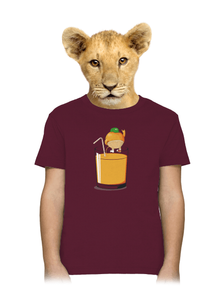 Részeg narancs gyerek póló Burgundy