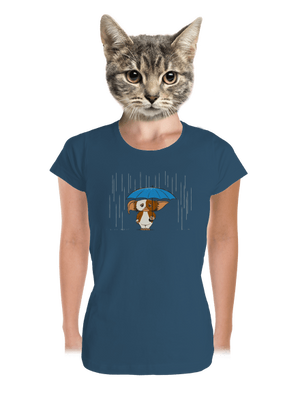 Gremlins prémium női póló Petrol Blue