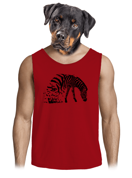 Zebra szerelem férfi trikó Red