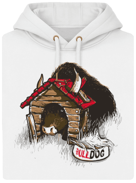 Bulldog unisex prémium pulóver Snowwhite
