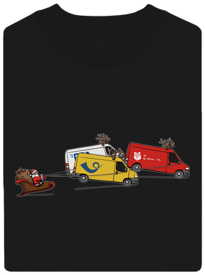 Mikulás rénszarvassal unisex crewneck Black