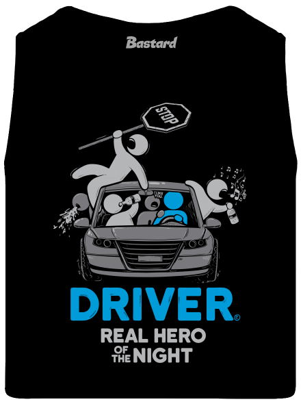 Driver férfi trikó Black