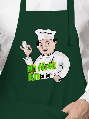 Ma főzök én kötény Bottle Green