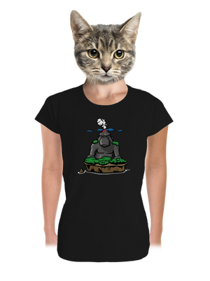 Rock Gorilla-sziget prémium női póló Black