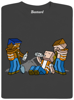 Real Minecraft férfi hosszú ujjú póló Dark Grey