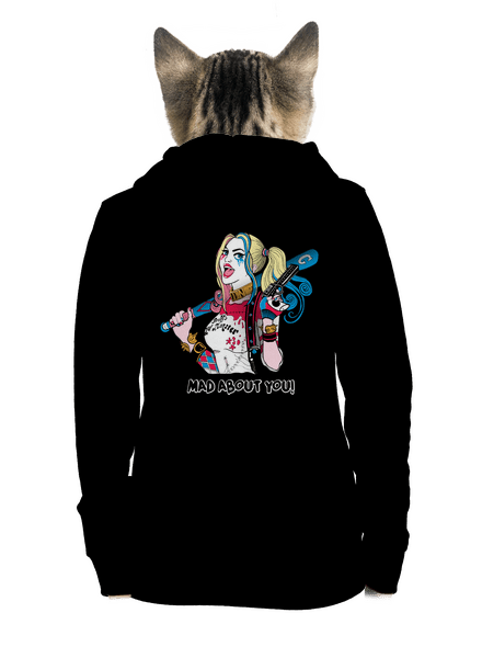 Joker és Harley cipzáras női pulóver Black