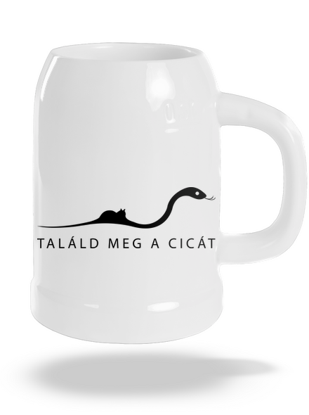 Találd meg a cicát söröskorsó White
