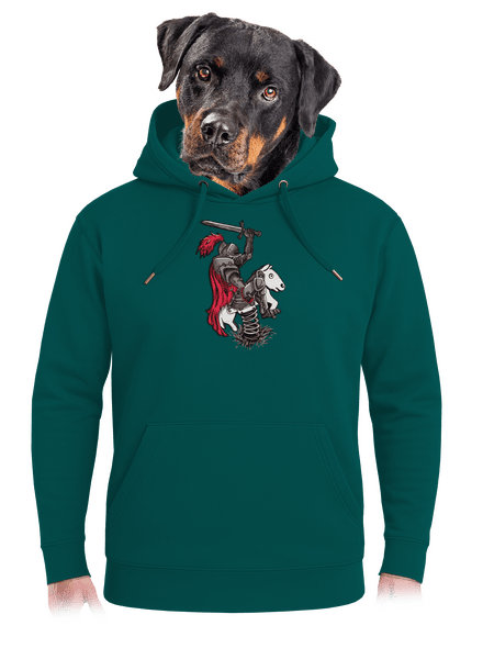 Lovag unisex prémium pulóver Emerald Green