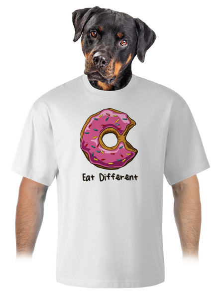Eat different unisex túlméretezett póló White