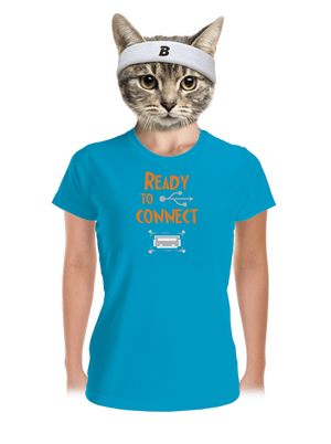 USB csatlakozás női sportpóló Blue Atol