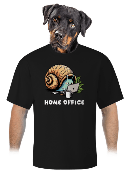 Sneka home office unisex túlméretezett póló Black