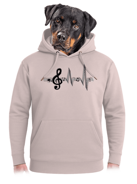A zene az életem unisex prémium pulóver Rose Chalk