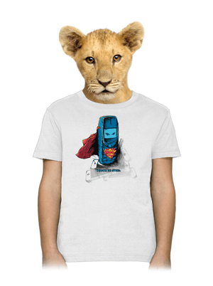 Mobiltelefon acélból gyerek póló White